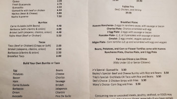 La Cienega Mexican Food menu