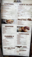 T-rex Cafe menu