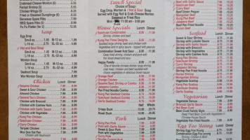 Mandarin Chef Express menu