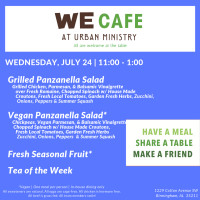 We Community Cafe menu