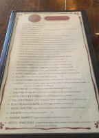 Mexico Lindo menu