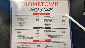 Hometown Bbq Grill menu