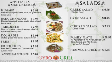 Gyro Grill menu