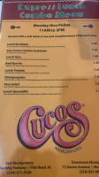 Cucos Mexican Cafe menu