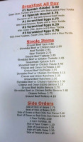 Ochoa's menu