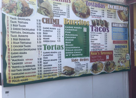 Nico's Mexican Food menu