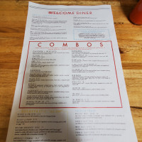 Welcome Diner menu