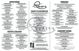 Rusty's Family Sports Grille menu