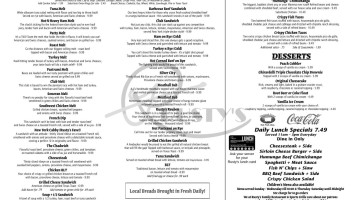 Rusty's Family Sports Grille menu