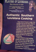 Flavors Of Louisiana menu