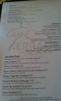 Terrace Cafe menu