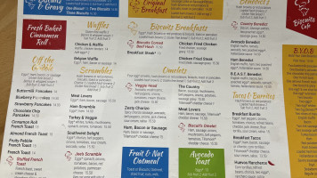 Biscuits Cafe menu