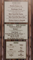 Wagon Wheel Country Cafe menu