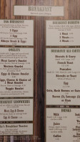 Wagon Wheel Country Cafe menu