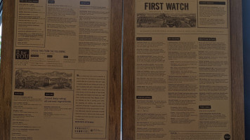 First Watch menu