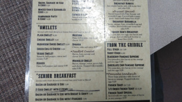 The Feedlot Cafe menu