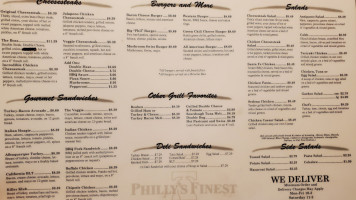 Philly's Finest menu