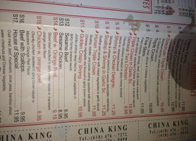 China King menu