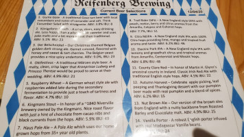 Reifenberg Brewing menu