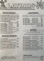 Latinos Mexican Restaurant Bar menu