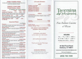 Taormina And Pizza menu