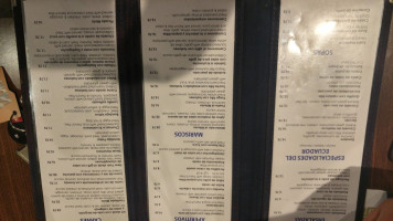 Milenio's menu