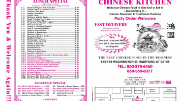 Chinese Kitchen menu