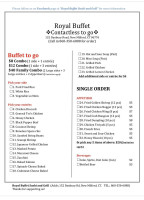 Royal Buffet Sushi And Grill menu