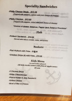 Savanna Marina Cafe menu