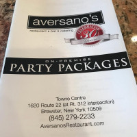 Aversano's Catering Pizzeria food