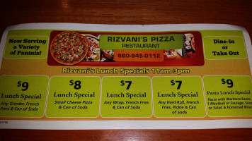 Rizvani's Pizza food