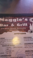 Maggie's And Grill menu