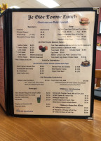 Ye Olde Towne Cafe menu