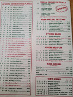 No 1 Chinese menu