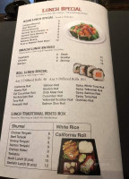 Sake Asian Fusion menu