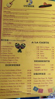 El Tequila Mexican menu