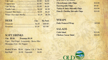 The Hook Cafe menu