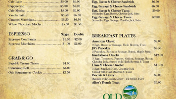 The Hook Cafe menu