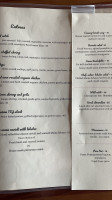 The Paper Canoe menu