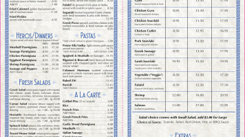 Zaros Cafe menu