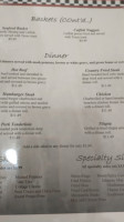 58 Diner menu