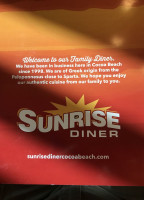 Sunrise Diner menu