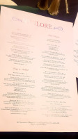 Vivilore menu