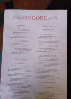 Vivilore menu