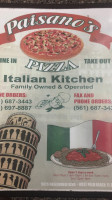 Paisano's Pizza menu