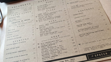 Chi Spacca menu