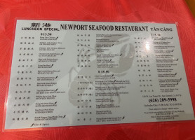 Newport Seafood menu