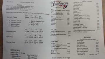 American Pie Pizzeria menu