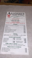 Antonio's Pizza-rant menu