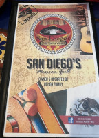 San Diego's Mexican Grill And Sport menu